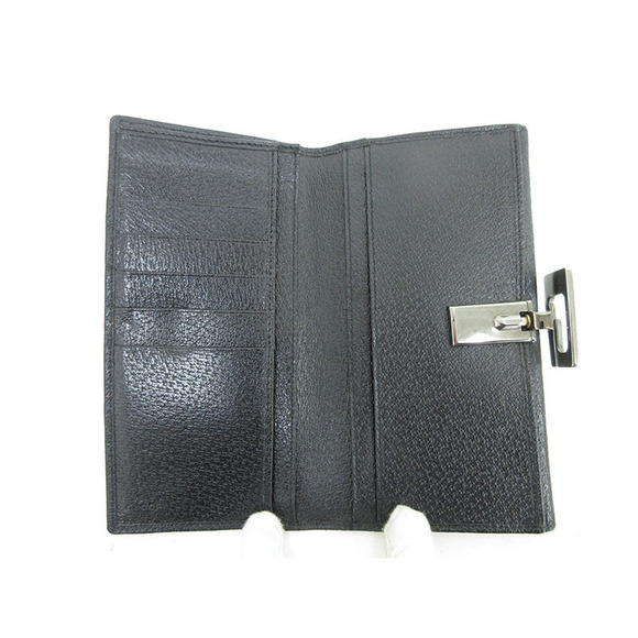 Gucci Double Hook Long Wallet Black Leather - Picture 8 of 12